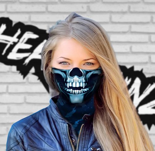 Skull Blue Headskinz - Image 3
