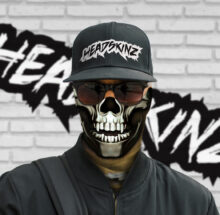Ned Kelly Skull (Bullet Holes) Headskinz