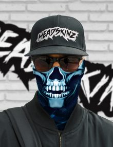 Skull Blue Headskinz