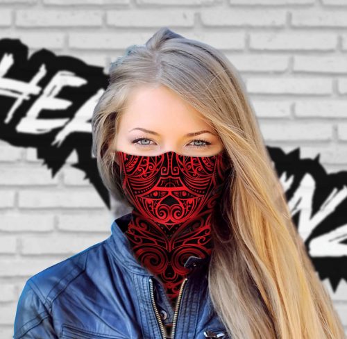 Tribal Tattoo Black & Red Headskinz - Image 3