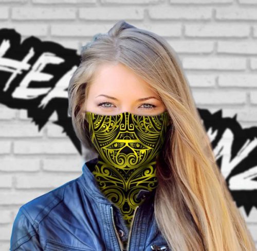 Tribal Tattoo Black & Yellow Headskinz - Image 3