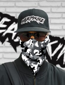 Army Black, Grey & White Camo Headskinz