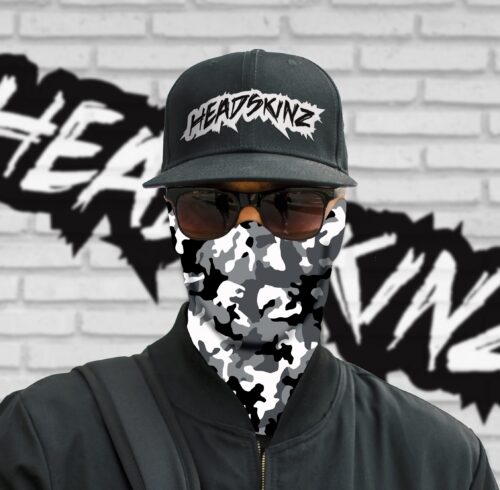 Army Black, Grey & White Camo Headskinz