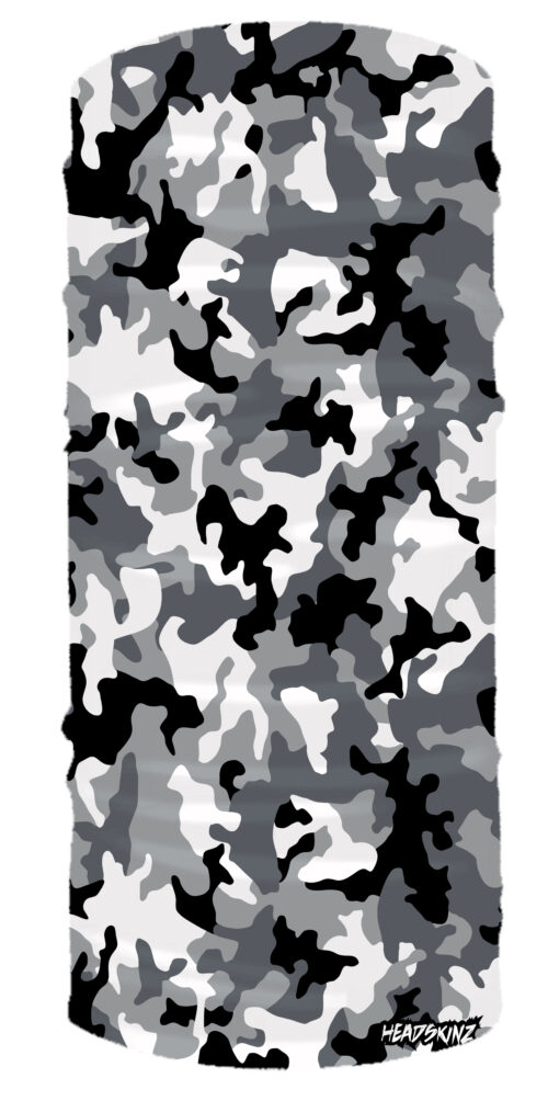 Army Black, Grey & White Camo Headskinz - Image 2