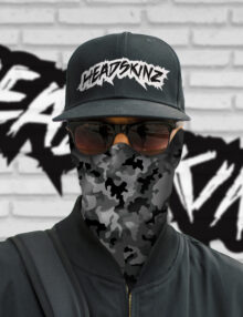 Military Grey Camo Headskinz