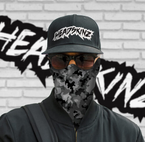 Military Grey Camo Headskinz