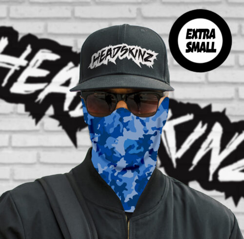 SmallHeadz (XS) - Army Fishing Blue Camo Headskinz