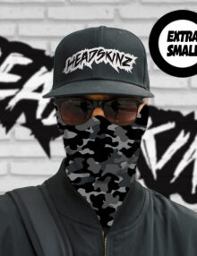 SmallHeadz (XS) - Military Grey Camo Headskinz