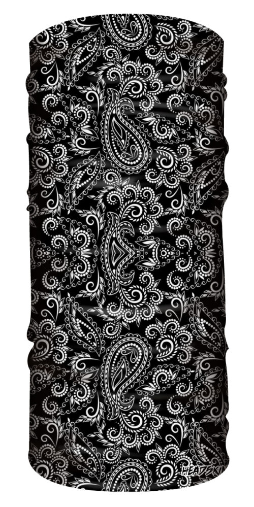SOLAR SHIELD - Classic Black Paisley Headskinz - Image 2
