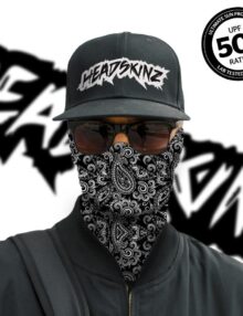 SOLAR SHIELD - Classic Black Paisley Headskinz