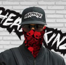 Skulls Blood Red Headskinz