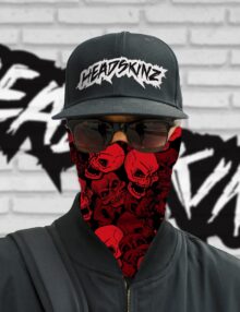 Skulls Blood Red Headskinz