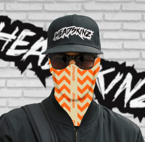 A Zigzag (Orange & Cream) Headskinz - Image 3