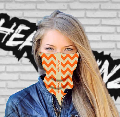 A Zigzag (Orange & Cream) Headskinz