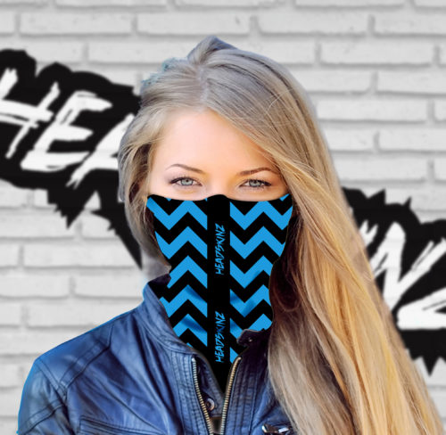 A Zigzag (Blue & Black) Headskinz - Image 3