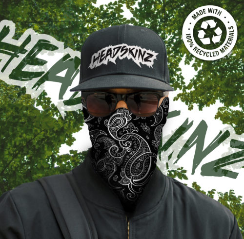 ECO WEAVE – Black Paisley Headskinz