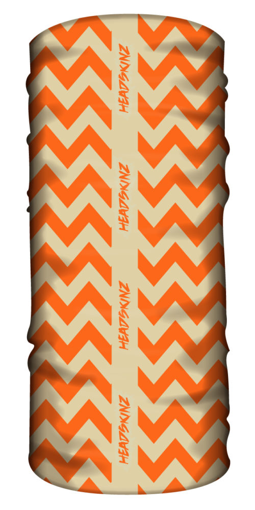 ECO WEAVE – Zigzag (Orange & Cream) Headskinz - Image 2