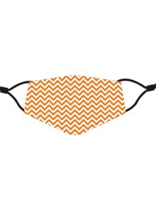 Face Mask - Zig Zag (Orange & Cream)