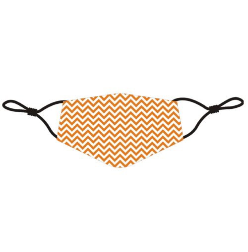 Face Mask - Zig Zag (Orange & Cream)