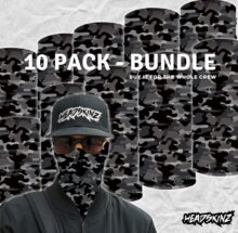 BULK PACK - MILITARY GREY HEADSKINZ (10 UNIT PACK)