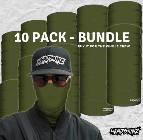 BULK PACK - MILITARY GREEN Headskinz (10 unit pack)