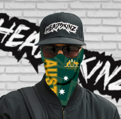 BULK PACK - Aussie Green & Gold Flag Headskinz (10 unit pack) - Image 2
