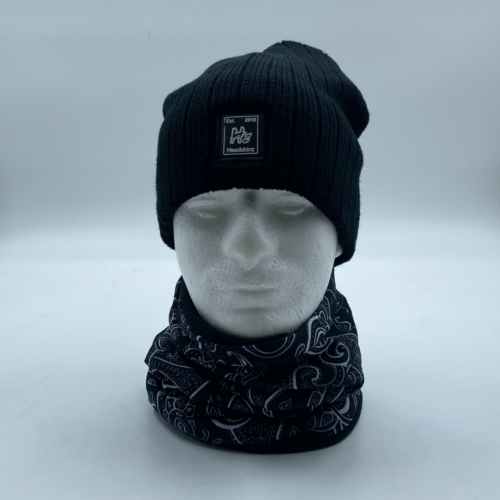 Cable Knit Beanie - BLACK - Image 3