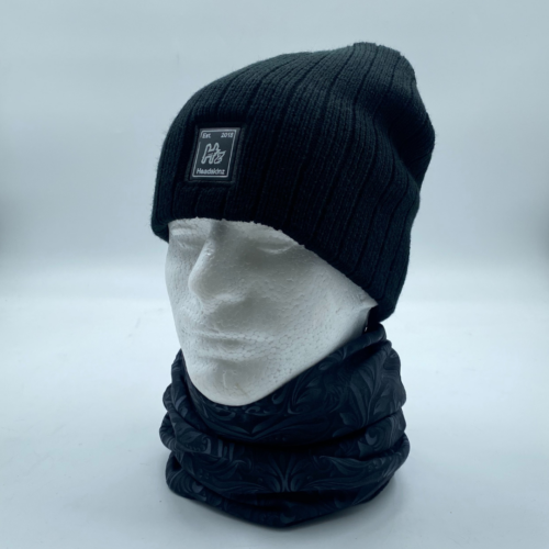 Cable Knit Beanie - BLACK