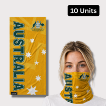 BULK PACK - Aussie Gold & Green Flag Headskinz (10 unit pack)