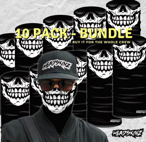 BULK PACK - Classic Biker Skull Headskinz (10 unit pack)
