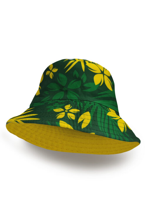 Reversible Bucket Hatz - Tropicana Design (and Yellow) - Image 2