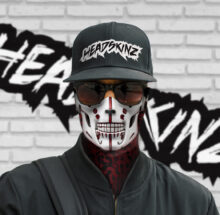 Goth SKULL Headskinz