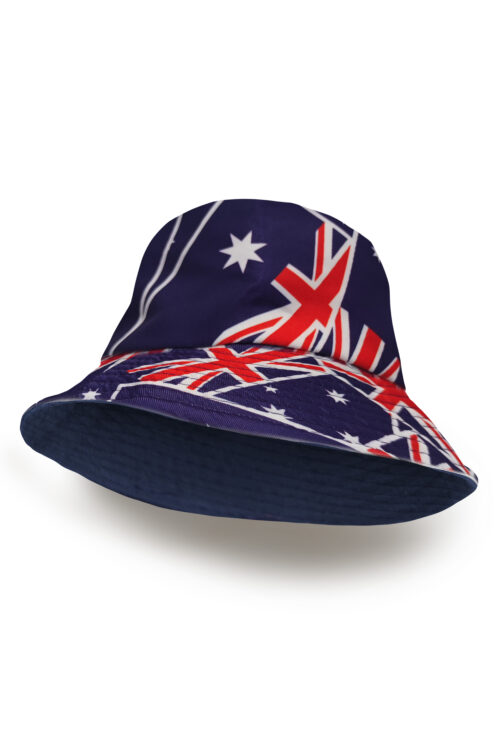Reversible Bucket Hatz - Aussie Flag Design (and Blue) - Image 2