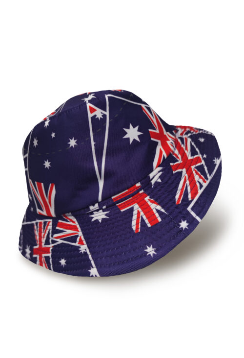 Reversible Bucket Hatz - Aussie Flag Design (and Blue) - Image 3