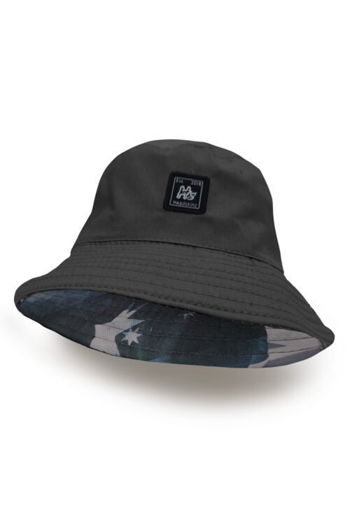 Reversible Bucket Hatz - Dark Grey (and Aussie Flag Blacko) - Image 2