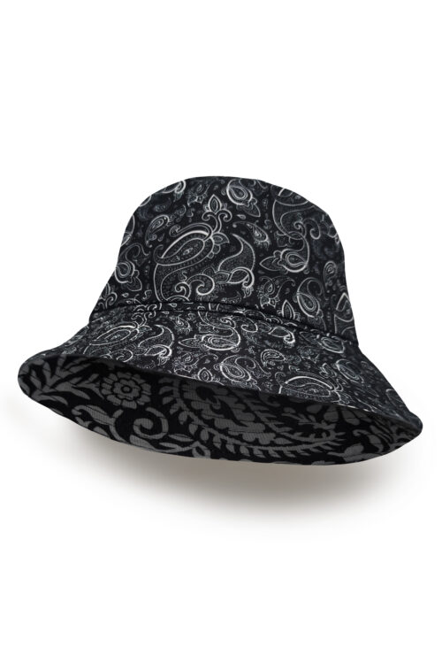 Reversible Bucket Hatz - Paisley Black (and Retro Black) - Image 2