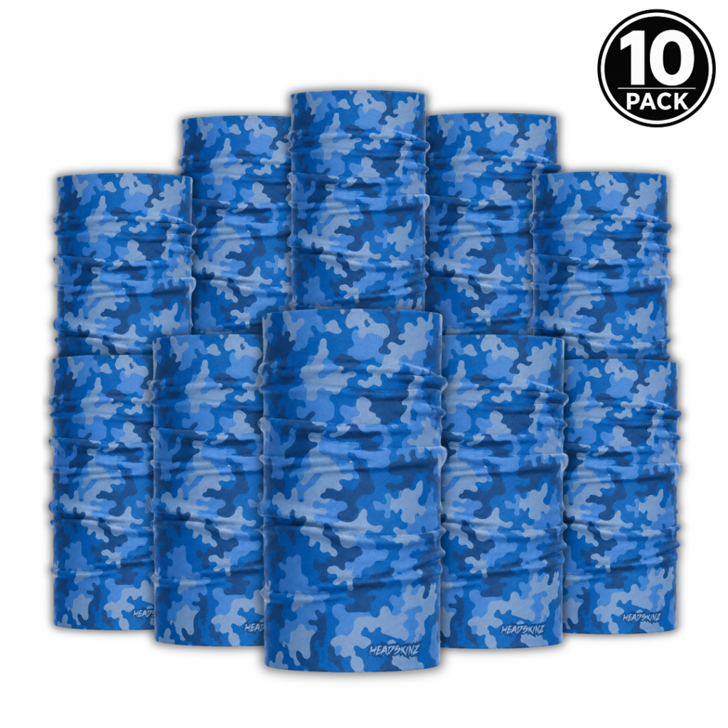 BULK PACK - Army Fishing Blue Camo Headskinz (10 unit pack)