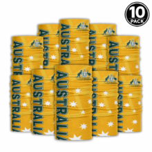 BULK PACK - Aussie Gold & Green Flag Headskinz (10 unit pack)