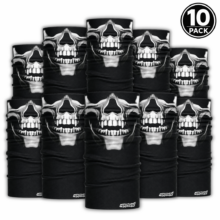 BULK PACK - Classic Biker Skull Headskinz (10 unit pack)