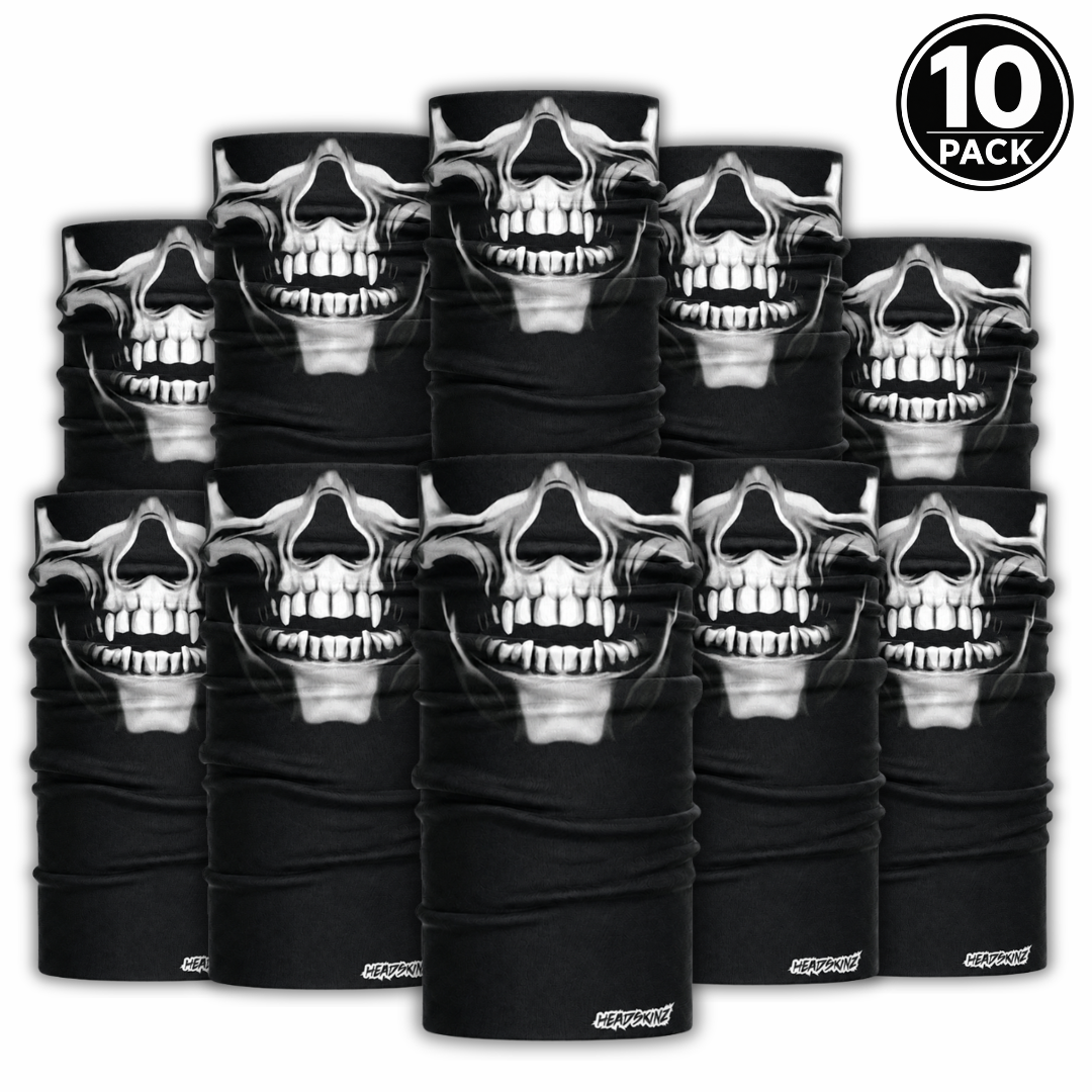 BULK PACK - Classic Biker Skull Headskinz (10 unit pack)