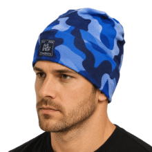 Microfleece Beanie - Fishing Blue Camo