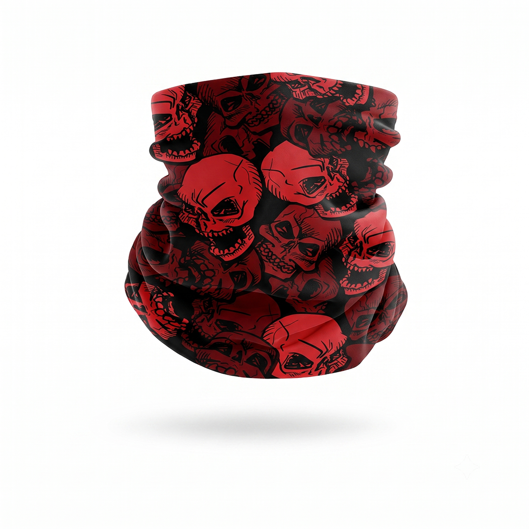 Skulls Blood Red Headskinz - Image 3