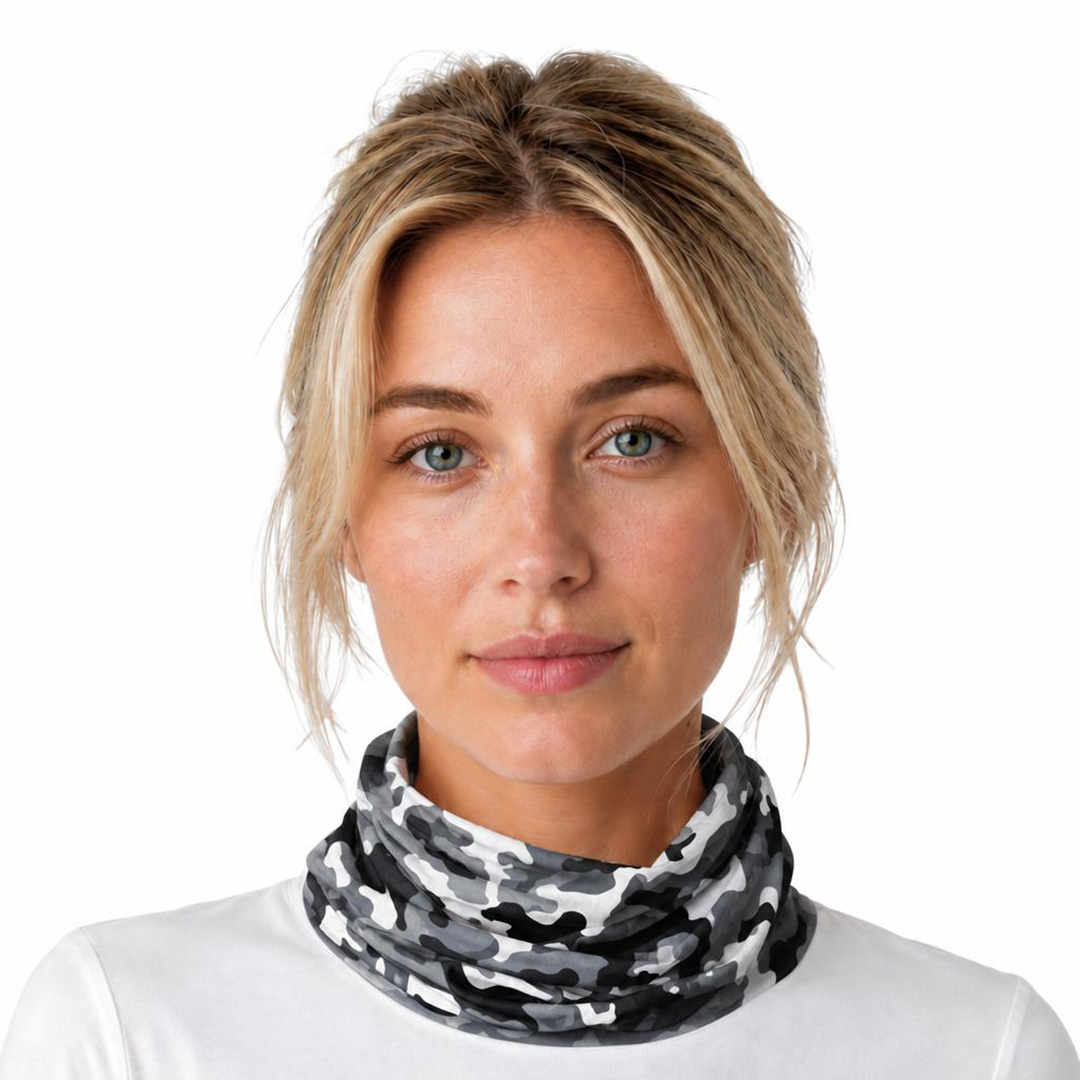 Army Black, Grey & White Camo Headskinz - Image 4