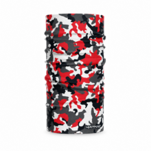 Modern Camo Black / White / Red Headskinz