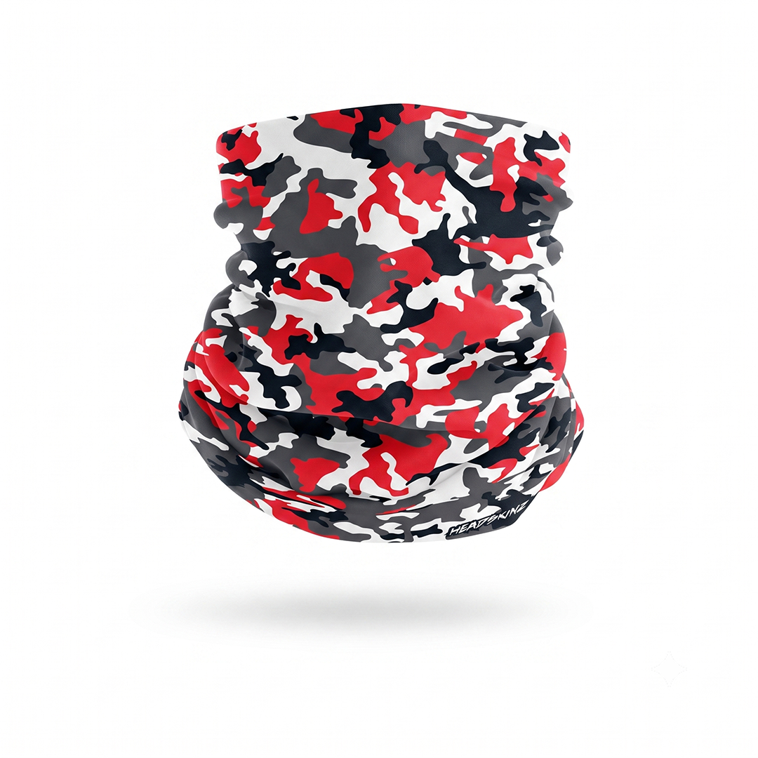 Modern Camo Black / White / Red Headskinz - Image 3