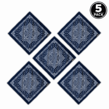 MINI PACK - Paisley Blue Bandana (5 unit pack)