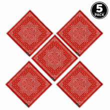 MINI PACK - Paisley Red Bandana (5 unit pack)