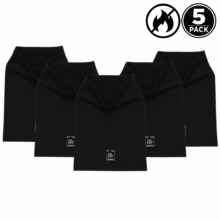 MINI PACK - Flame Retardant Neck Gaiter Black (5 unit pack)